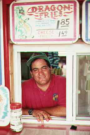 Happy ice cream shop owner (12 KB JPEG)