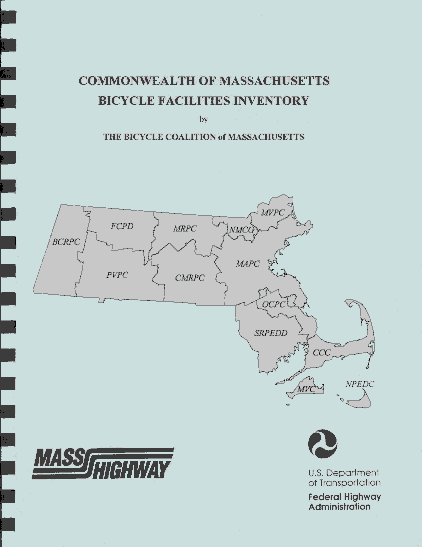 Cover of CommonWelath of Massachusetts Bicycle Facilities Inventory report