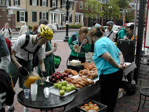 Harvard Bike Breakfast food