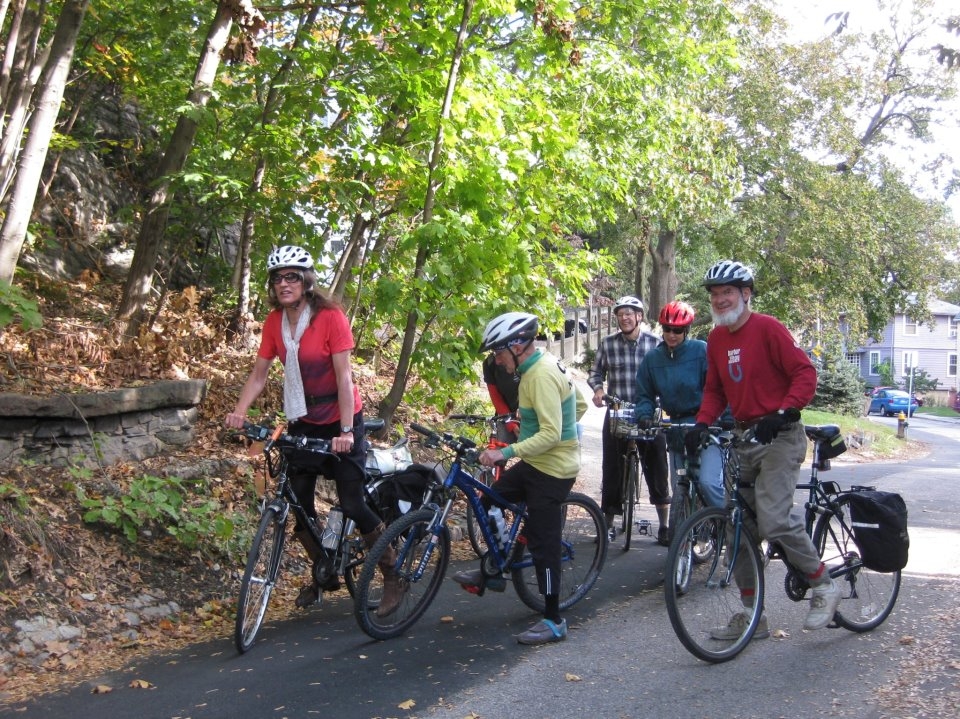 BNAN ride in front of Kennedy Rock in Allston
